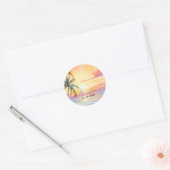 Sticker Rond Destination Sunset Beach Wedding (Enveloppe)