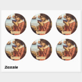 Sticker Rond Destiny J. W. Waterhouse Pré-Raphaelite Plaque d'e (Feuille)