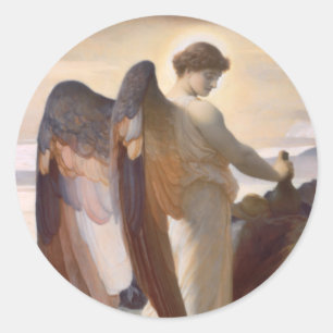 Sticker Rond Détail d'Ange, Élie dans le désert