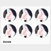 Sticker Rond "Détail de la danseuse éventail" (Feuille)
