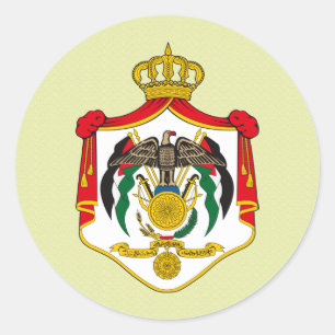 Sticker Rond Détail des armoiries de Jordanie