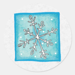 Sticker Rond Détaillant d'enveloppes de Noël