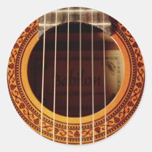 Sticker Rond Détails de la guitare acoustique