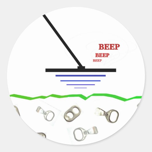 Sticker Rond Détection des métaux (Devant)