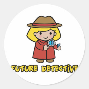 Sticker Rond Détective