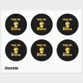 Sticker Rond Détective Duck Design - Faites-moi confiance Je su (Feuille)