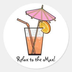 Sticker Rond Détendez au maximum !
