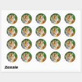 Sticker Rond Détente du tigre (Feuille)