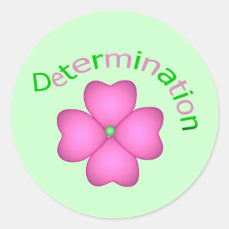 Sticker Rond Détermination inspirée des fleurs