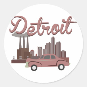 Sticker Rond Détroit