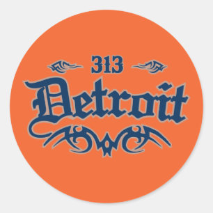 Sticker Rond Detroit 313