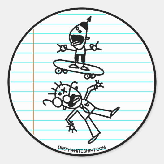 Sticker Rond Détruire (Devant)