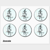 Sticker Rond Détruire (Feuille)