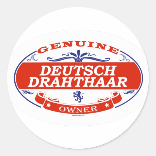 Sticker Rond Deutsch Drahthaar (Devant)