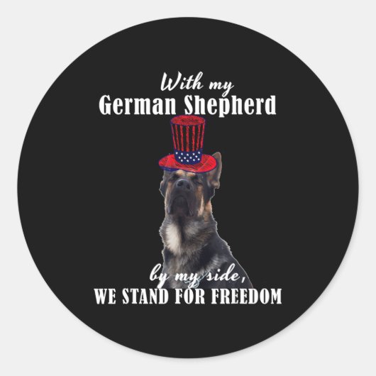 Sticker Rond Deutsch Funny American German Dogs Quotes Germany (Devant)