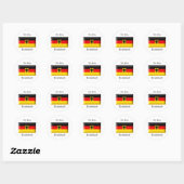 Sticker Rond Deutschland Flag Gem (Feuille)