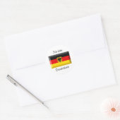 Sticker Rond Deutschland Flag Gem (Enveloppe)