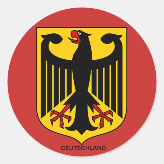Sticker Rond Deutschland Wappen Großer Aufkleber (Devant)