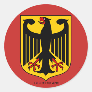 Sticker Rond Deutschland Wappen Großer Aufkleber