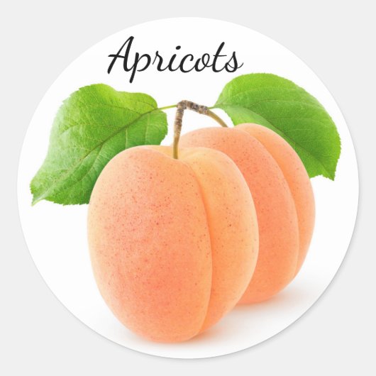 Sticker Rond Deux abricots (Devant)