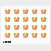 Sticker Rond Deux abricots (Feuille)