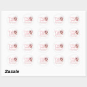 Sticker Rond Deux beignets roses douces fille 2e anniversaire (Feuille)