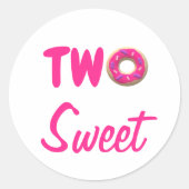 Sticker Rond Deux beignets sucrés 2e anniversaire (Devant)