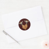 Sticker Rond Deux belles girafes (Enveloppe)