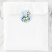 Sticker Rond Deux Bluebirds (Sac)