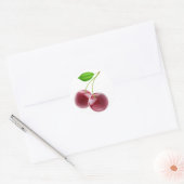 Sticker Rond Deux cerises douces (Enveloppe)