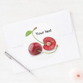 Sticker Rond Deux cerises douces (Enveloppe)