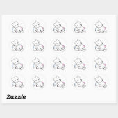 Sticker Rond Deux chatons (Feuille)