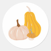 Sticker Rond Deux Citrouilles (Devant)