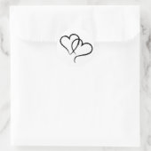 Sticker Rond Deux coeurs (Sac)