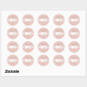 Sticker Rond Deux coeurs (Feuille)