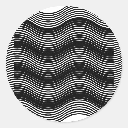 Sticker Rond Deux couches composées de courbes avec incrustatio (Devant)