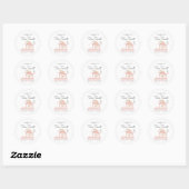Sticker Rond Deux crème glacée douce 2e fête d'anniversaire Fav (Feuille)