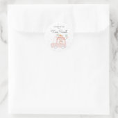 Sticker Rond Deux crème glacée douce 2e fête d'anniversaire Fav (Sac)