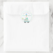 Sticker Rond Deux crème glacée douce Deuxième anniversaire Favo (Sac)