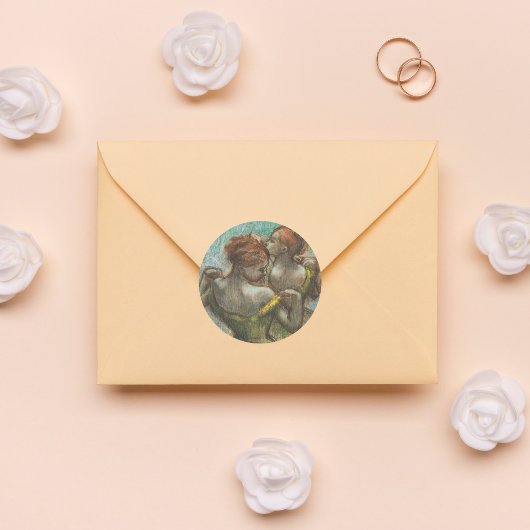 Sticker Rond Deux Danseurs, Demi-Longueur, Degas Art