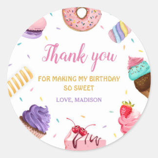 Sticker Rond Deux filles douces 2e anniversaire