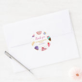 Sticker Rond Deux filles douces 2e anniversaire (Enveloppe)