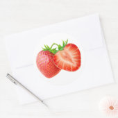 Sticker Rond Deux fraises (Enveloppe)