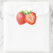 Sticker Rond Deux fraises (Sac)