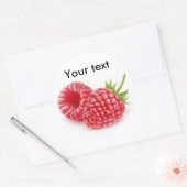 Sticker Rond Deux framboises (Enveloppe)