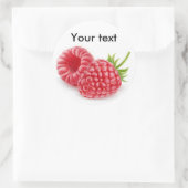 Sticker Rond Deux framboises (Sac)
