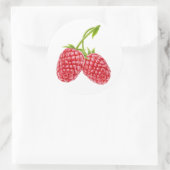 Sticker Rond Deux framboises (Sac)