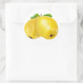 Sticker Rond Deux fruits de coing (Sac)