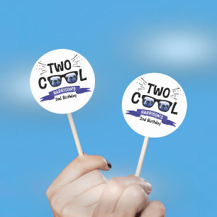 Sticker Rond Deux garçons Cool 2e anniversaire