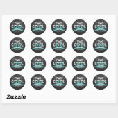 Sticker Rond Deux garçons Cool Chalkboard 2e anniversaire (Feuille)
